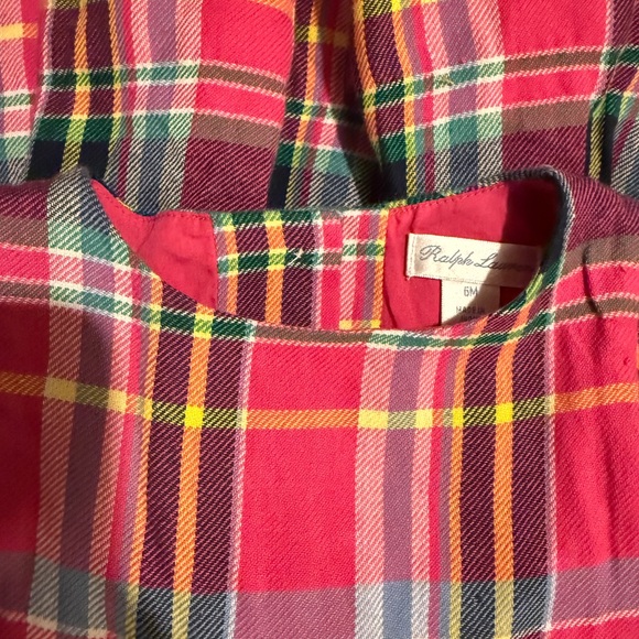 NWT Polo Ralph Lauren Baby Girl's Pink Plaid Dress Sz 6M - Picture 7 of 8